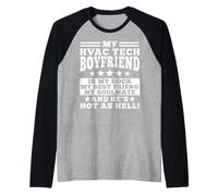 Vêtements HVAC Tech Girlfriend - Design Amusant pour copines Manche Raglan