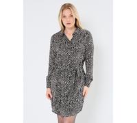 ICHI Robe-chemise 'VERA DR34' noir / blanc, Taille 48