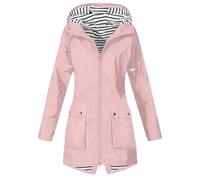 VêTements ImperméAbles Femme Veste Coupe-Vent avec Poches et Doublure ZippéE Manteau Coupe-Vent de Couleur Unie ImperméAbles pour Femmes Veste de Pluie Femme Vestes De ExtéRieur Pas Cher 2025