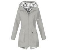 VêTements ImperméAbles Femme Veste Coupe-Vent avec Poches et Doublure ZippéE Manteau Coupe-Vent de Couleur Unie ImperméAbles pour Femmes Veste de Pluie Femme Vestes De ExtéRieur Pas Cher 2025
