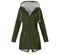 VêTements ImperméAbles Femme Veste Coupe-Vent avec Poches et Doublure ZippéE Manteau Coupe-Vent de Couleur Unie ImperméAbles pour Femmes Veste de Pluie Femme Vestes De ExtéRieur Pas Cher 2025