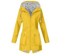 VêTements ImperméAbles Femme Veste Coupe-Vent avec Poches et Doublure ZippéE Manteau Coupe-Vent de Couleur Unie ImperméAbles pour Femmes Veste de Pluie Femme Vestes De ExtéRieur Pas Cher 2025