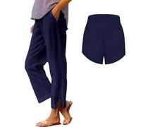 Vêtements indiens pour femme - Legging kaki pour femme - Pantalon pour homme - Jambe 74 - Pantalon habillé fin noir pour pantalon en satin - Pantalon de jogging pour femme - Taille 50, bleu marine