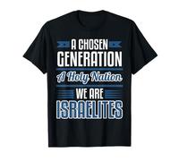 Vêtements israélites hébreux noirs Chosen Nation We're Holy T-Shirt