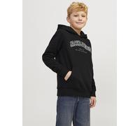Vêtements Jack & Jones Jjecaleb Varsity Sweat Hood Noos Jnr pour Enfant 14A Noir