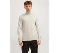 Jack & Jones Emil Knit Roll Neck Detail Melange Sweater Beige XL Homme
