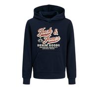 Vêtements Jack & Jones Jjelogo Sweat Hood 2 Col 25/26 Noos Jnr pour Enfant 12A Bleu