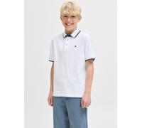 Vêtements Jack & Jones Jjepaulos Polo Ss Noos Jnr pour Enfant 10A Blanc