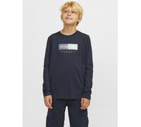 Vêtements Jack & Jones Jorfrederiksberg Box Tee Ls C.N No Jnr pour Enfant 10A Bleu