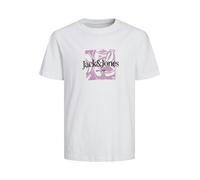 Vêtements Jack & Jones Jorlafayette Branding Tee Ss Crew Jnr pour Accessoires 8A Blanc