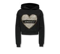 Vêtements Kids Only Kogcooper Life Heart Ls Hoodie Swt Noos pour Enfant 11 - 12A Noir