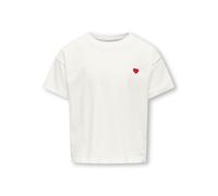 Vêtements Kids Only Kogmaiken Life Cropheart Ss Top Jrs Noos pour Accessoires 13 - 14A Blanc