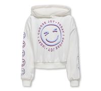 Vêtements Kids Only Kogsmile Life L/S Hood Ub Swt Noos 15340 pour Enfant 7A - 8A Blanc