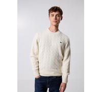 Vêtements Lacoste Pull Col Rond Torsadé AH2924 pour Homme XXL Blanc