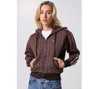 Vêtements Lacoste Veste de survêtement zippée en jacquard pour Femme 34 Marron