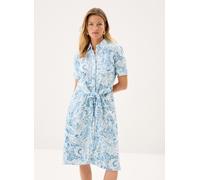 Vêtements Lauren Ralph Lauren Robe chemise nouée devant en lin pour Femme 40 Bleu