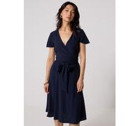 Vêtements Lauren Ralph Lauren Robe col en V ceinturée pour 42 Marine