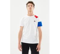 Vêtements Le Coq Sportif BAT Tee SS N°1 M N.O.W - Bleu Electro - Rouge Electro pour Homme L Blanc