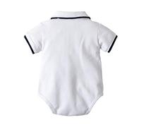 Vêtements Lettre Monsieur Romantique Nourrisson Imprimé Manches Courtes Body Combinaison Bébé Romantique & Jumpang Durable Bébé Vêtements, Blanc., 12-18 mois