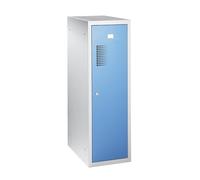Vêtements Locker, avec 1 Tringle à vêtements, H x L x P 1000 x 300 x 500 mm, avec serrure à cylindre, corps Gris clair, bleu clair Porte.