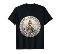 Vêtements Médaille Guide et Protection de Saint Christophe T-Shirt