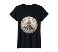Vêtements Médaille Guide et Protection de Saint Christophe T-Shirt Graphique avec Valeur