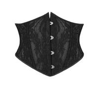Vêtements médiévaux pour femme Corset poitrine complète Corset basique Festival Corset Costume sexy et élégant pour femmes Fête Cincher 2025 Nouveau Corset Halloween Bustiers médiévaux, Noir (01), S