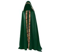Vêtements médiévaux pour femme et homme - Cape médiévale avec capuche - Costume de vampire - Costume de carnaval d'Halloween - Costume de magicien - Automne - Maxi manteau ample - Poncho - Pull en