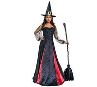 Vêtements médiévaux pour femme - Robe d'Halloween pour femme - Robe à rouleau de sorcière - Costume de cosplay - Robe pour femme - Les âges légers - L'histoire surprenante de la science médiévale