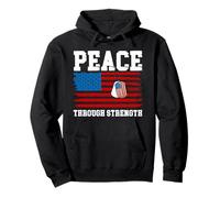 Vêtements militaires patriotiques pour la paix par la force Sweat à Capuche