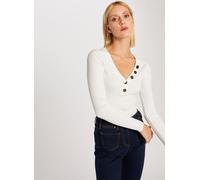 Morgan Pull Manches Longues Boutons Blanc M