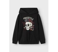 Vêtements Name it Nkmtuduke Ls Nreg Sweat Wh Bru Box 13238834 pour Enfant 7 - 8A Noir