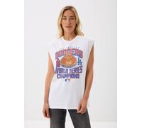 Vêtements New Era Mlb Sleeveless Graphic Tee Women pour Accessoires XS Blanc