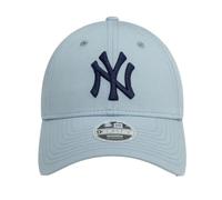 Casquette New Era Metallic Logo 9FORTY New York Yankees bleu clair femme