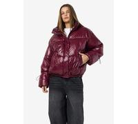 Vêtements Noisy May NMALLIE SHINY PUFFER NOOS pour Femme S Bordeaux