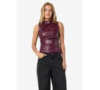 Vêtements Noisy May NMDANDY PU S/L TOP pour Femme XL Bordeaux