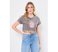 Vêtements Noisy May NMGABY SS INDIE T-SHIRT JRS FWD pour Femme S Gris