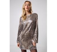 Vêtements Noisy May NMJESSY L/S MINI SEQUIN DRESS JRS pour Femme M Argent