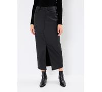 Noisy may Nmkath Nw Slit Long Skirt Coated BL Noos Jupe Longue Fendue, Noir, L Femmes