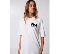 Vêtements Noisy May NMKOKOON S/S EMB T-SHIRT JRS pour Femme XS Blanc