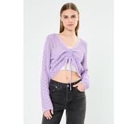 Vêtements Noisy May NMLUNA L/S V-NECK ROUCHING KNIT FWD pour Femme XS Violet