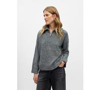 Vêtements OBJECT Objdiana Ls Re Zip High Neck Knit Noos pour Femme S Gris