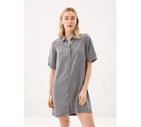 Object Frame Regular Denim Short Sleeve Short Dress Gris L Femme