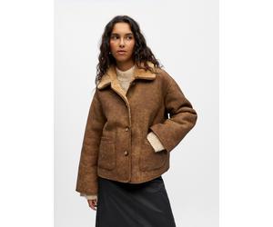 Vêtements OBJECT Objsharri Ls Lo Reversible Jacket 140 pour Femme 36 Marron