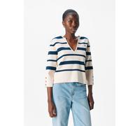 Vêtements OBJECT Objuta S/S Re Knit Polo 140 pour Femme M Blanc