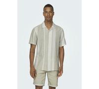 Vêtements Only & Sons ONSCAIDEN LIFE STRIPE LINEN RESORT NOOS pour L Bleu