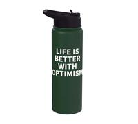 Vêtements optimistes - Design optimistes amusants Stainless Steel Insulated Water Bottle