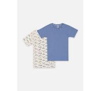 Vêtements Petit Bateau 2 Tee Shirts MC A0CSC00 pour Enfant 10A Bleu
