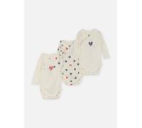 Vêtements Petit Bateau 3 Bodies Naiss ML A0CAS00 pour Enfant 6M Blanc