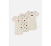 Vêtements Petit Bateau 3 Bodies Us MC A0CXD00 pour Accessoires 6M Blanc
